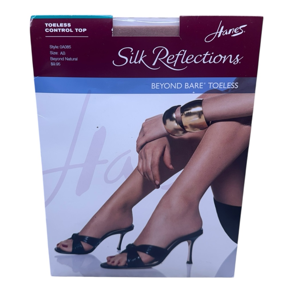 Hanes Silk Reflections Ab Pantyhose Beyond Natural Toeless Oao85 Control Top